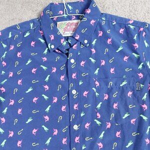 Simply Southern Shirt Medium Blue Life of the Party Performance AOP